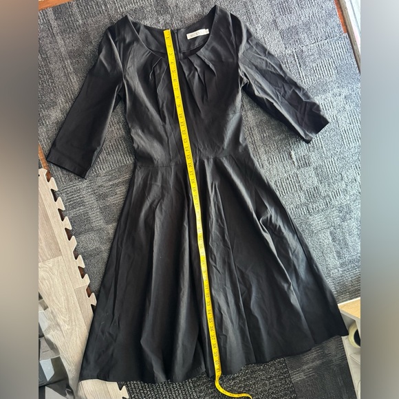 MUXXN Black Fit & Flare Dress – 3/4 Sleeve Size L - Picture 10 of 13
